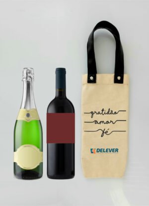 Bolsa porta vinho personalizada